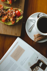 cup of coffee on the table