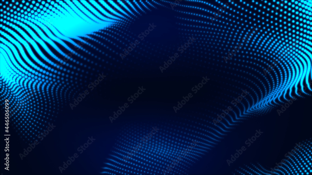 Aufkleber dot white blue wave light screen gradient texture background. abstract technology big data digital b