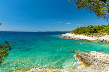 coastline in the Kamenjak national park in Croatia