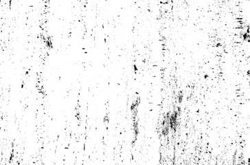 Naklejka na ściany i meble Monochrome texture composed of irregular graphic elements. Distressed uneven grunge background. Abstract vector illustration. Overlay for interesting effect and depth. Isolated on white background.