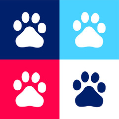 Fototapeta na wymiar Baidu Logo blue and red four color minimal icon set