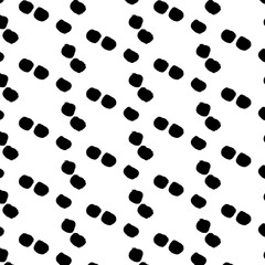 Vector pattern of black spots on a white background. Hand drawing. Minimalism