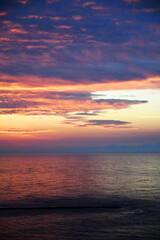 Naklejka na ściany i meble sunset over the ocean/Atlantic City Beach