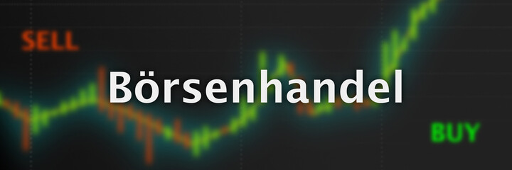 Börsenhandel mit Candlestick Chart im Hintergrund, Börse, Finanzen, Wirtschaft, Geld