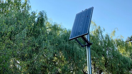 solar panel in the field park city power sunny 