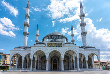 Luxurious building of a mosque Hatun Camii in Ankara, Turkey	