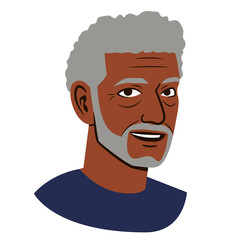 Isolated avatar of an afro american man Vector illustration