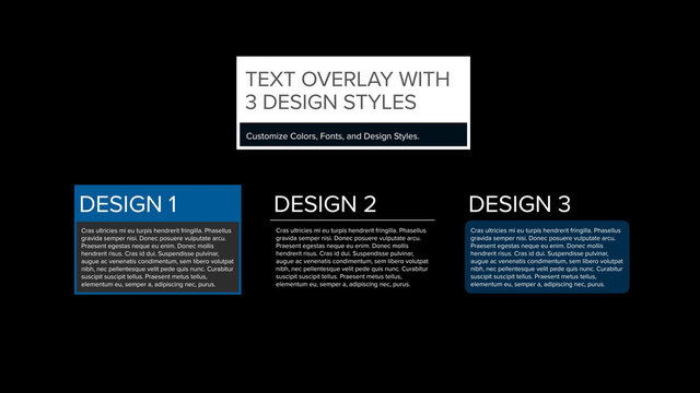 Modern Text Block with 3 Design Styles