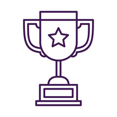 Isolated winner trophy icon First place Vector illustration