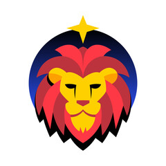 Isolated leo symbol Western zodiac signs Vector illustration