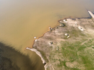 Amazing Aerial view of  Zhrebchevo Reservoir, Bulgaria