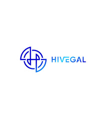 Hive Gal  creative modern vector logo template 