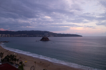 Acapulco beach during sunset