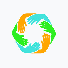 icon for collaboration actiity, charity or foundation.