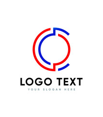 O and C links creative modern vector logo template 