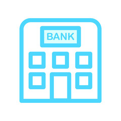 Illustration Vector Graphic of Bank Building icon