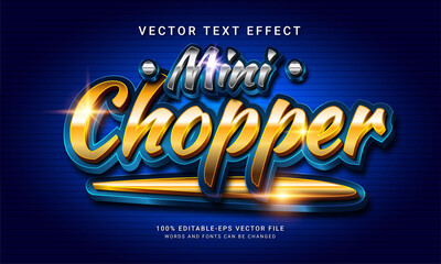 Mini chopper 3d editable text style effect