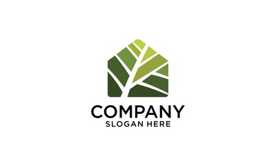 Fototapeta premium modern logo FOREST for Architecture and Building company