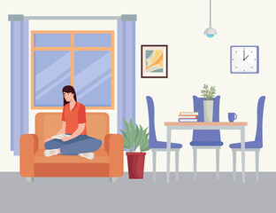 woman in the livingroom