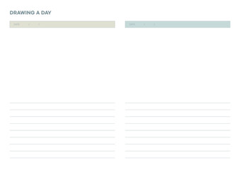 Note, scheduler, diary, calendar planner document template illustration. daily plan form.