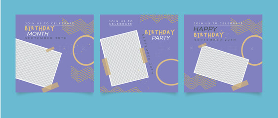 Birthday celebration social media post
