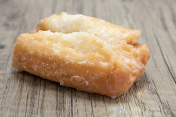 Old fashioned buttermilk bar is textured with glazed coating for a sweet treat delight