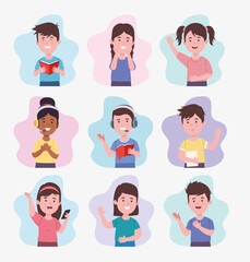 children doing different activities