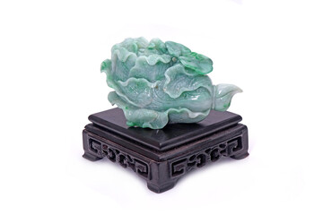 Chinese antique jade cabbage isolated on white background