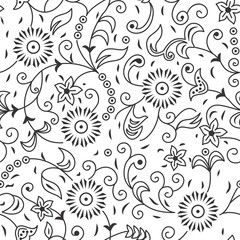 Abstract vector seamless pattern with waving curling lines. Beauty and fashion Fabric categories. Digital textile print