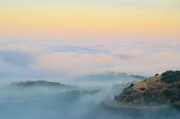 Naklejka na ściany i meble Santa Barbara Backcountry Fog and Weather