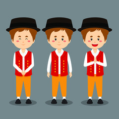 Swiss Character with Various Expression