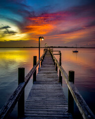 pier at sunset