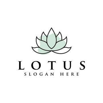 Luxury lotus logo design premium