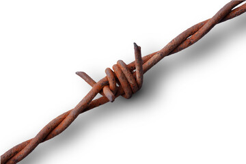Rusty Barb Wire - soft shadow, high contrast, texture, detailed, macro