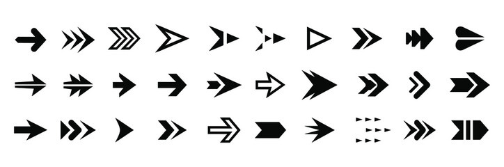 Arrow icon set. Arrow black icons. Arrow icon collection. Arrow icon set collection. Arrow vector collection. Vector illustration