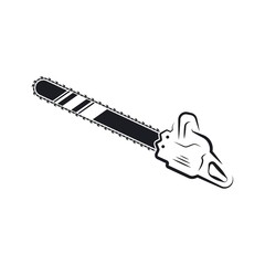 saw chain machine icon vector illlustration design template