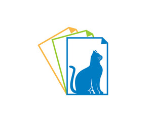 Cat in the document logo