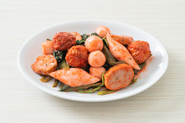  Stir Fried Fish Balls with Yentafo Sauce