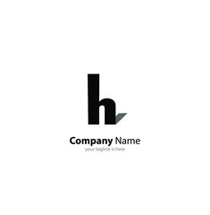 luxury letter h logo concept with white background and minimalist style