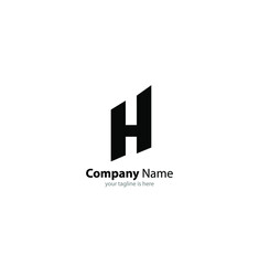 luxury letter h logo concept with white background and minimalist style