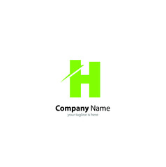 luxury letter h logo concept with white background and minimalist style