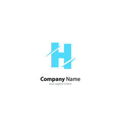 luxury letter h logo concept with white background and minimalist style