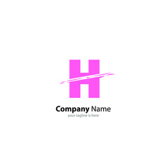 luxury letter h logo concept with white background and minimalist style