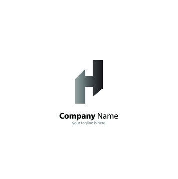 luxury letter h logo concept with white background and minimalist style