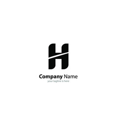 luxury letter h logo concept with white background and minimalist style