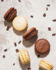 Macaron dark and white chocolate 