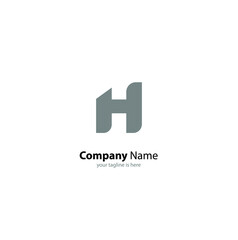 luxury letter h logo concept with white background and minimalist style