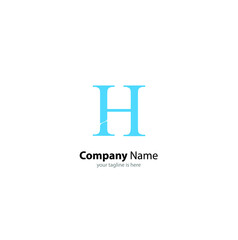 luxury letter h logo concept with white background and minimalist style
