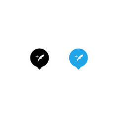 Add Tweet Icon Vector in Speech Bubbles