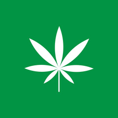 cannabis leaf icon , cannabis leaf simple illustration icon